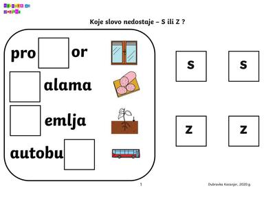 Fonemska diskriminacija - S i Z