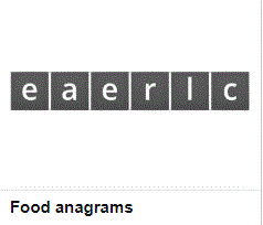 Food Anagrams