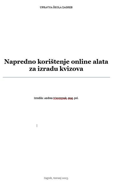Priručnik za izradu kviza - Kahoot