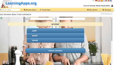 Les termes dans l'art culinaire