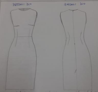 Izrada ženske haljine bez rukava