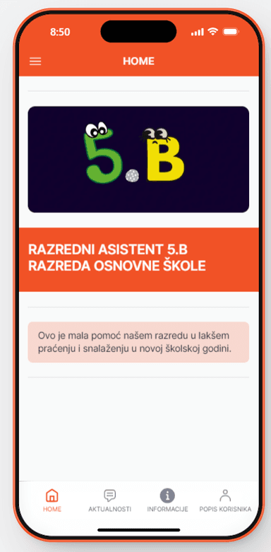Digitalna aplikacija - razredni asistent