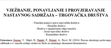 Vježba 2. - Trgovačka društva