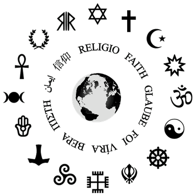 Religije: judaizam, kršćanstvo, islam, hinduizam i budizam