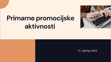 Primarne promocijske aktivnosti