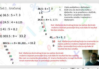 Dijeljenje decimalnog broja prirodnim brojem