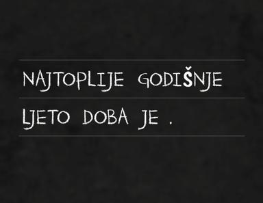 Dopunjavanje rečenica - ljeto