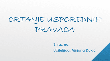 Crtanje usporednih pravaca