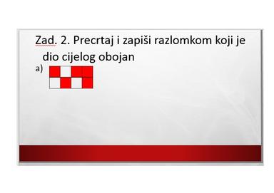 Usustavljivanje gradiva - razlomci