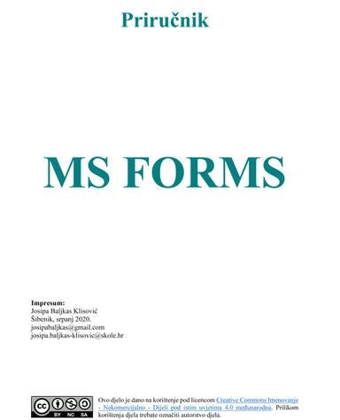 MS Forms - Priručnik 1.0.