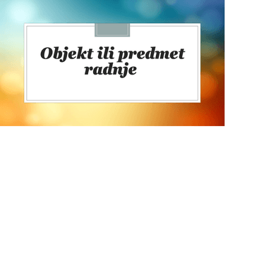 Objekt - obrada sadržaja