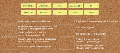 Poezija (vježba) - spajanje parova