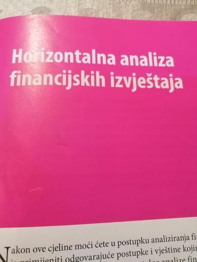 Horizontalna analiza financijskih izvještaja