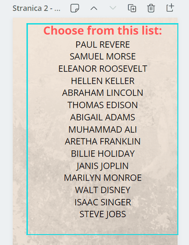 Project: Famous Americans