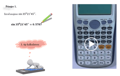 Izračunavanje vrijednosti trigonometrijskih funkcija s pomoću džepnog računala