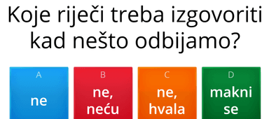 Lijepo ponašanje, kviz