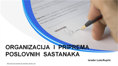 Organizacija i priprema poslovnih sastanka, pptx
