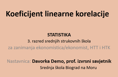 Koeficijent linearne korelacije