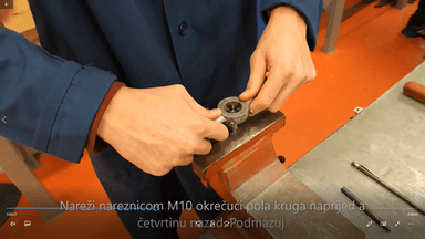 Narezivanje držača lista pile