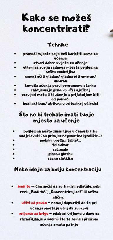 Kako se možeš koncentrirati 