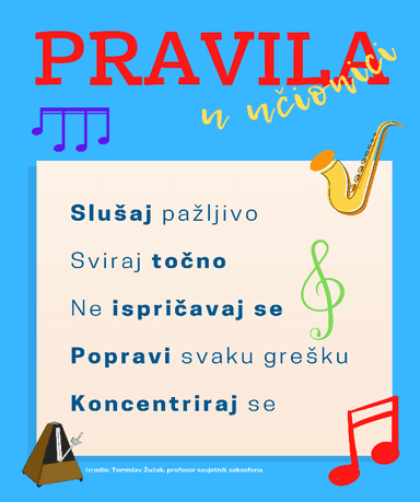Poster za učionicu saksofona