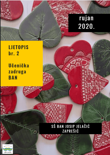 Ljetopis Učeničke zadruge Ban Srednje škole Ban Josip Jelačić iz Zaprešića napravljen u digitalnom alatu Canva (Yearbook)