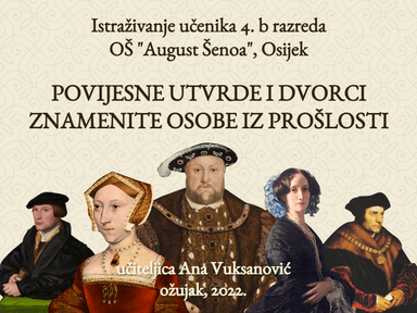 Projekt Povijesne utvrde/dvorci Nizinske Hrvatske, povijesne osobe