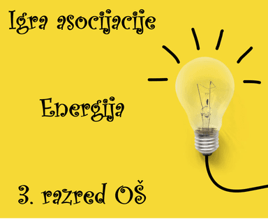 Igra asocijacije - Energija, 3. razred OŠ