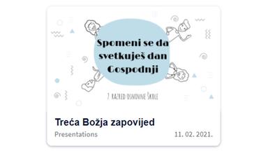 Spomeni se da svetkuješ dan Gospodnji!
