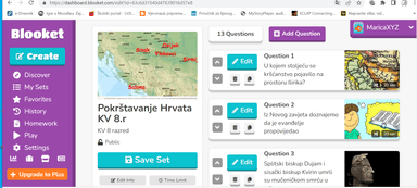Pokrštavanje Hrvata KV OŠ 8.r -kviz za vrednovanje