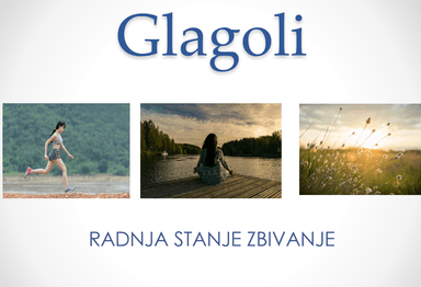 Priprema za hrvatski jezik  Glagoli