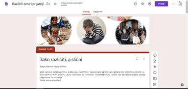 Različiti smo i prijatelji-obrazac-istraživanje o toleranciji među učenicima sedmih razreda Oš Bedekovčina 
