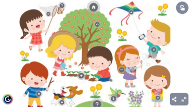 Interaktivna slika nastavnih sadržaja HJ, MAT, PID, LK, GK za učenike s teškoćama - PROLJETNA INTERAKTIVNA SLIKA