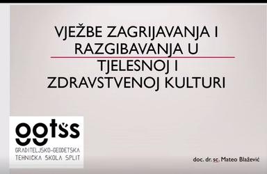 Vježbe zagrijavanja i razgibavanja u nastavi tzk - primjer