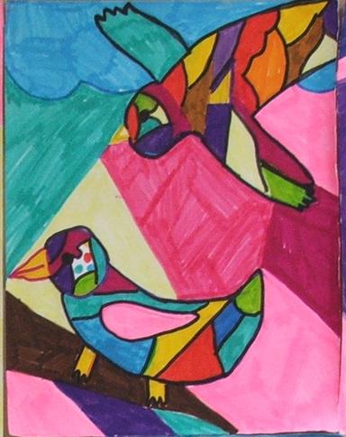 Likovna kultura – Toplo-hladni kontrast – Ptice