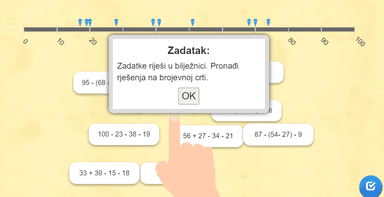 Zbrajanje i oduzimanje više  brojeva do 100