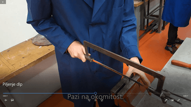 Piljenje držača lista pile