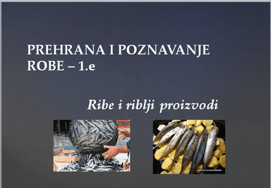 RIBE I RIBLJI PROIZVODI