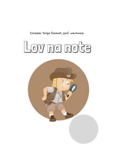Lov na note - radni listovi