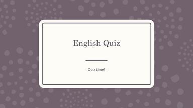 English Quiz