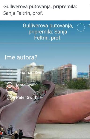 Gulliverova putovanja, kviz