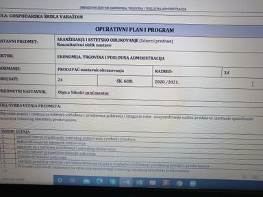 OPP Aranžiranje i estetsko oblikovanje