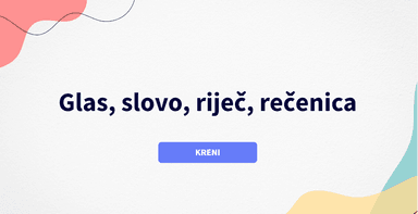 Glas, slovo, riječ, rečenica