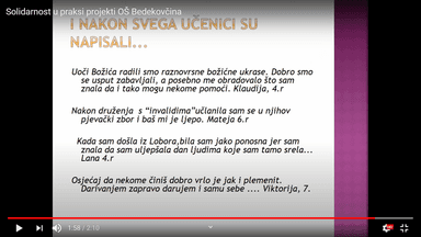 Solidarnost u praksi-primjeri humanitarnih aktivnost s učenicima