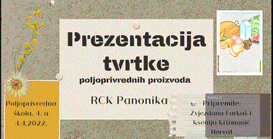 Prezentacija tvrtke poljoprivrednih proizvoda