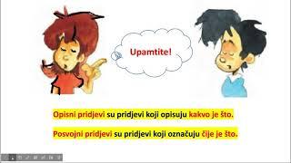 Opisni i posvojni pridjevi