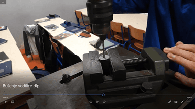 Bušenje vodilice držača lista pile