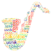 Oblak riječi - za učionicu saksofona