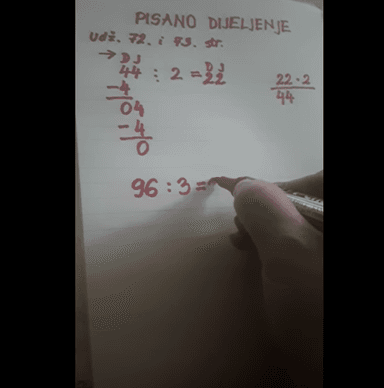 3. razred, Pisano množenje i dijeljenje brojeva do 1000