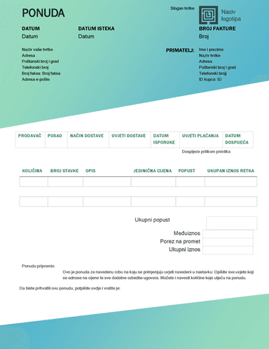 Ponuda - poslovni dopisi